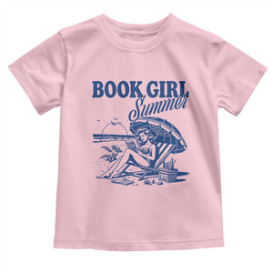 Book Girl Summer Toddler T Shirt Funny Beach Book Lover Gift
