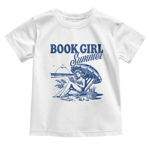 Book Girl Summer Toddler T Shirt Funny Beach Book Lover Gift