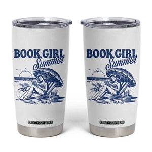 Book Girl Summer Tumbler Cup Funny Beach Book Lover Gift