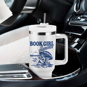 Book Girl Summer Tumbler With Handle Funny Beach Book Lover Gift