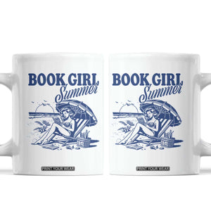 Book Girl Summer Coffee Mug Funny Beach Book Lover Gift