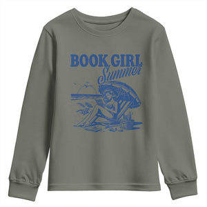 Book Girl Summer Youth Sweatshirt Funny Beach Book Lover Gift