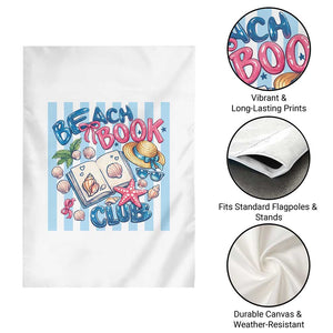 Beach Book Club Garden Flag Bookworm Summer Vacation Graphic