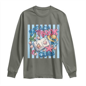 Beach Book Club Long Sleeve Shirt Bookworm Summer Vacation Graphic