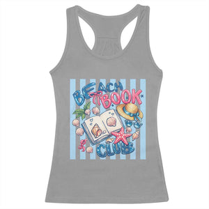Beach Book Club Racerback Tank Top Bookworm Summer Vacation Graphic