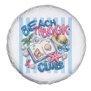 Beach Book Club Spare Tire Cover Bookworm Summer Vacation Graphic