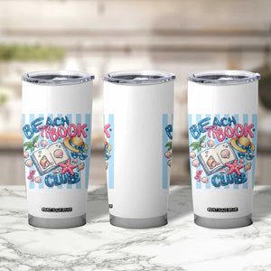 Beach Book Club Tumbler Cup Bookworm Summer Vacation Graphic