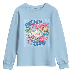 Beach Book Club Youth Sweatshirt Bookworm Summer Vacation Graphic