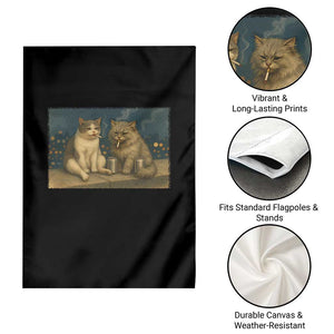 Funny Smoking Cat Garden Flag Meme Cool Kitten With Cigarette TS12 Print Your Wear