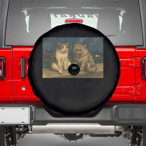 Funny Smoking Cat Spare Tire Cover Meme Cool Kitten With Cigarette TS12 Black Print Your Wear