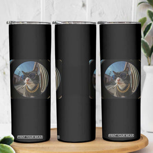 Smoking Cat Skinny Tumbler Meme Funny Cool Kitten TS12 Print Your Wear
