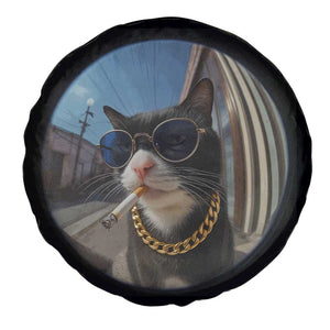 Smoking Cat Spare Tire Cover Meme Funny Cool Kitten TS12 Print Your Wear
