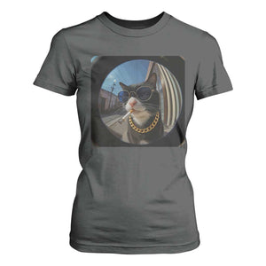 Smoking Cat T Shirt For Women Meme Funny Cool Kitten TS12 Dark Heather Print Your Wear