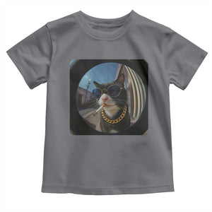 Smoking Cat Toddler T Shirt Meme Funny Cool Kitten TS12 Charcoal Print Your Wear