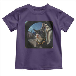 Smoking Cat Toddler T Shirt Meme Funny Cool Kitten TS12 Purple Print Your Wear