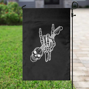 Rock N Roll Garden Flag Skeleton Hand Playing Guitar Heavy Metal Music TS12 Print Your Wear