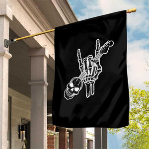 Rock N Roll Garden Flag Skeleton Hand Playing Guitar Heavy Metal Music TS12 Print Your Wear