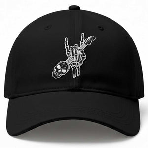 Rock N Roll Baseball Cap Skeleton Hand Playing Guitar Heavy Metal Music TS12 Print Your Wear