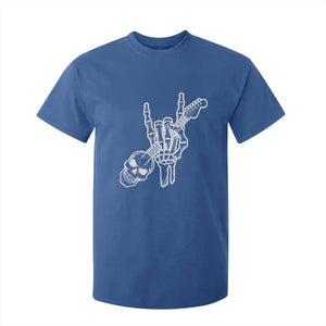 Rock N Roll T Shirt For Kid Skeleton Hand Playing Guitar Heavy Metal Music TS12 Royal Blue Print Your Wear