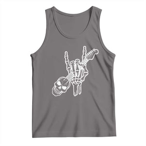 Rock N Roll Tank Top Skeleton Hand Playing Guitar Heavy Metal Music TS12 Deep Heather Print Your Wear