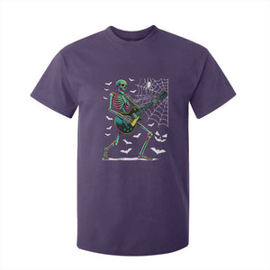 Halloween Rock And Roll T Shirt For Kid Skeleton Playing Guitar TS12 Purple Print Your Wear