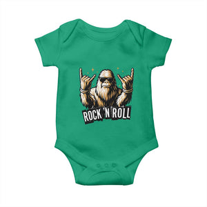 Funny Bigfoot Rock N Roll Baby Onesie Music Lover Sasquatch TS12 Irish Green Print Your Wear
