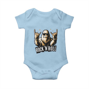 Funny Bigfoot Rock N Roll Baby Onesie Music Lover Sasquatch TS12 Light Blue Print Your Wear