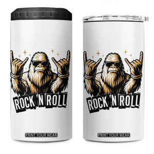 Funny Bigfoot Rock N Roll 4 in 1 Can Cooler Tumbler Music Lover Sasquatch TS12 One Size: 16 oz White Print Your Wear