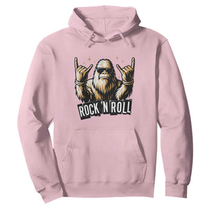 Funny Bigfoot Rock N Roll Hoodie Music Lover Sasquatch TS12 Light Pink Print Your Wear