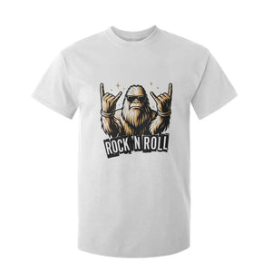 Funny Bigfoot Rock N Roll T Shirt For Kid Music Lover Sasquatch TS12 White Print Your Wear