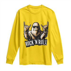 Funny Bigfoot Rock N Roll Long Sleeve Shirt Music Lover Sasquatch TS12 Daisy Print Your Wear