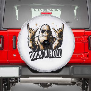 Funny Bigfoot Rock N Roll Spare Tire Cover Music Lover Sasquatch TS12 White Print Your Wear