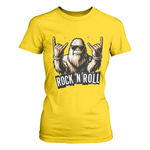 Funny Bigfoot Rock N Roll T Shirt For Women Music Lover Sasquatch TS12 Daisy Print Your Wear