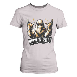 Funny Bigfoot Rock N Roll T Shirt For Women Music Lover Sasquatch TS12 Ice Gray Print Your Wear