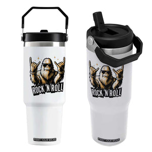 Funny Bigfoot Rock N Roll Flip Straw Tumbler Music Lover Sasquatch TS12 One Size: 30 oz White Print Your Wear