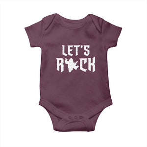 Bigfoot Rock N Roll Baby Onesie Funny Lets Rock Music Lover TS12 Maroon Print Your Wear