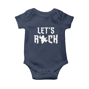 Bigfoot Rock N Roll Baby Onesie Funny Lets Rock Music Lover TS12 Navy Print Your Wear