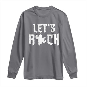 Bigfoot Rock N Roll Long Sleeve Shirt Funny Lets Rock Music Lover TS12 Charcoal Print Your Wear