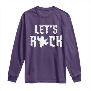 Bigfoot Rock N Roll Long Sleeve Shirt Funny Lets Rock Music Lover TS12 Purple Print Your Wear