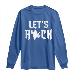 Bigfoot Rock N Roll Long Sleeve Shirt Funny Lets Rock Music Lover TS12 Royal Blue Print Your Wear