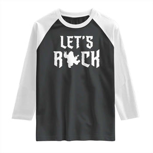 Bigfoot Rock N Roll Raglan Shirt Funny Lets Rock Music Lover TS12 Black White Print Your Wear