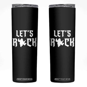 Bigfoot Rock N Roll Skinny Tumbler Funny Lets Rock Music Lover TS12 Black Print Your Wear
