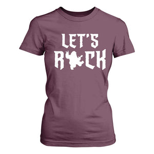 Bigfoot Rock N Roll T Shirt For Women Funny Lets Rock Music Lover TS12 Maroon Print Your Wear