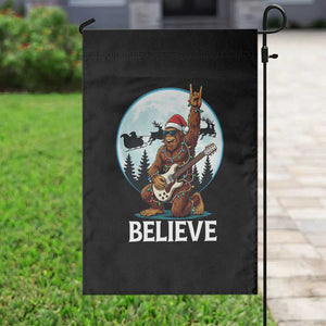 Christmas Bigfoot Garden Flag Believe Funny Santa Rock N Roll TS12 Print Your Wear
