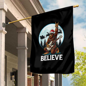 Christmas Bigfoot Garden Flag Believe Funny Santa Rock N Roll TS12 Print Your Wear