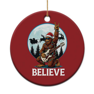 Xmas Bigfoot Christmas Ornament Believe Funny Santa Rock N Roll TS12 Print Your Wear