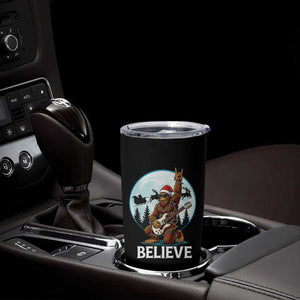 Christmas Bigfoot Tumbler Cup Believe Funny Santa Rock N Roll TS12 Print Your Wear