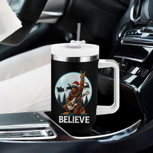 Christmas Bigfoot Tumbler With Handle Believe Funny Santa Rock N Roll TS12 Print Your Wear