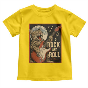 Funny Rock And Roll Toddler T Shirt Cat Playing Electric Guitar Music Lover TS12 Daisy Print Your Wear