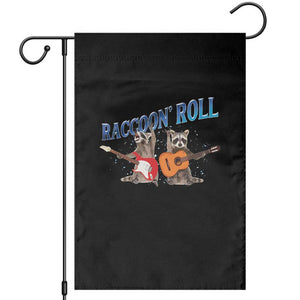 Raccoon Rock And Roll Garden Flag Funny Rock Band Playing Guitar Electric Music Lover TS12 Black Print Your Wear